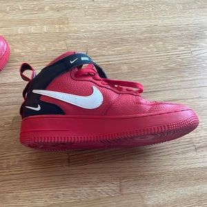 Nike red Air Force